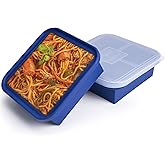 Kinggrand Kitchen 4 Cup Silicone Freezer Molds 2 Pack Soup Cubes Freezer Trays with Lid Easy Release Ice Cube Tray For Food Freezing Container Store Sauce, Broth, Leftovers