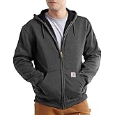Carhartt mens Rain Defender Loose Fit Midweight Thermal-lined Full-zip Sweatshirt 100632