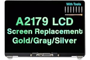 XIMIELEC 13.3" LCD Screen Replacement for MacBook Air Retina 2020 A2179 2019 A1932 EMC 3302 LCD Retina Display Assembly Kit MVH22 MVH42 MVH52 MWTJ2 MWTK2 MWTL2 (Silver)