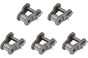FOCMKEAS 5PCS Roller Chain Offset Half Link #80, 1 Inch Pitch Carbon Steel Crank Link, Standard Chain End Connector Split Links for 16A Chain