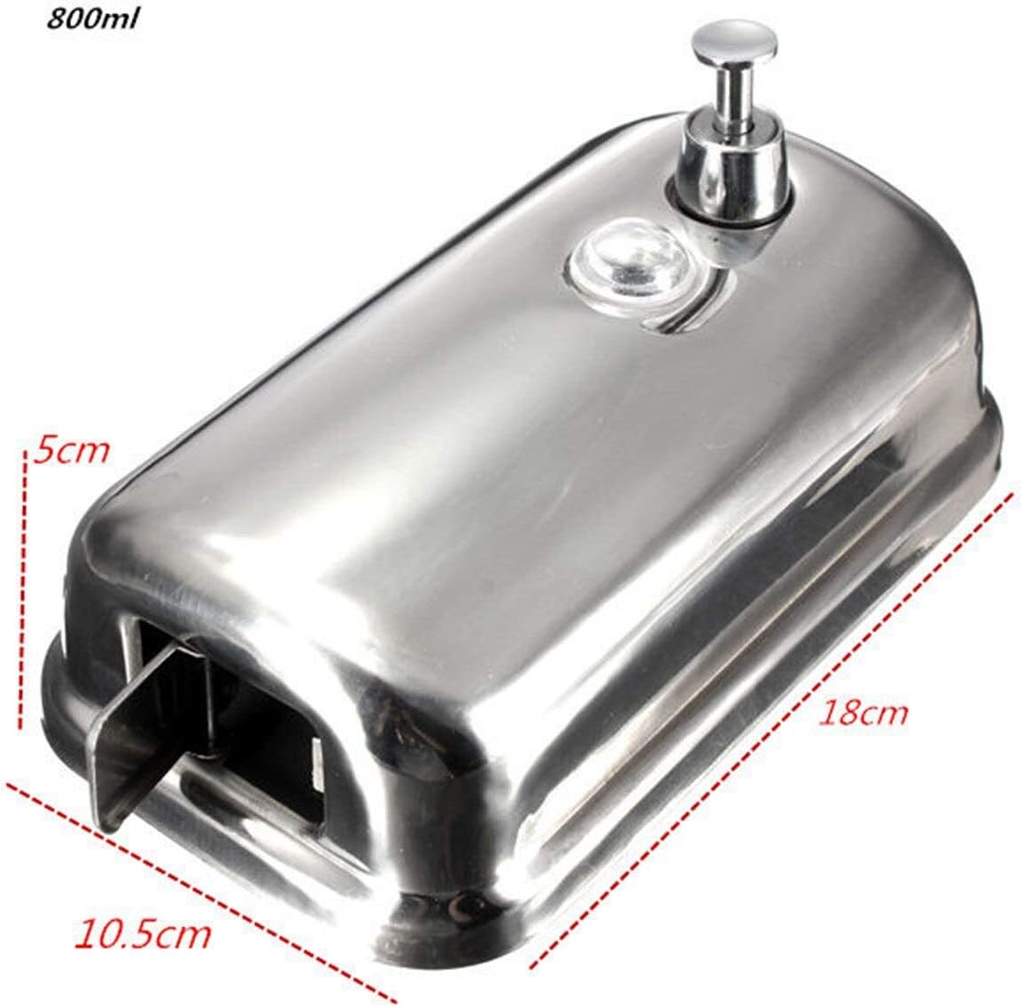 Tagve 500ml/800ml/1000ml Stainless Steel Liquid Soap Shampoo Dispensers for Bathroom (800ml)