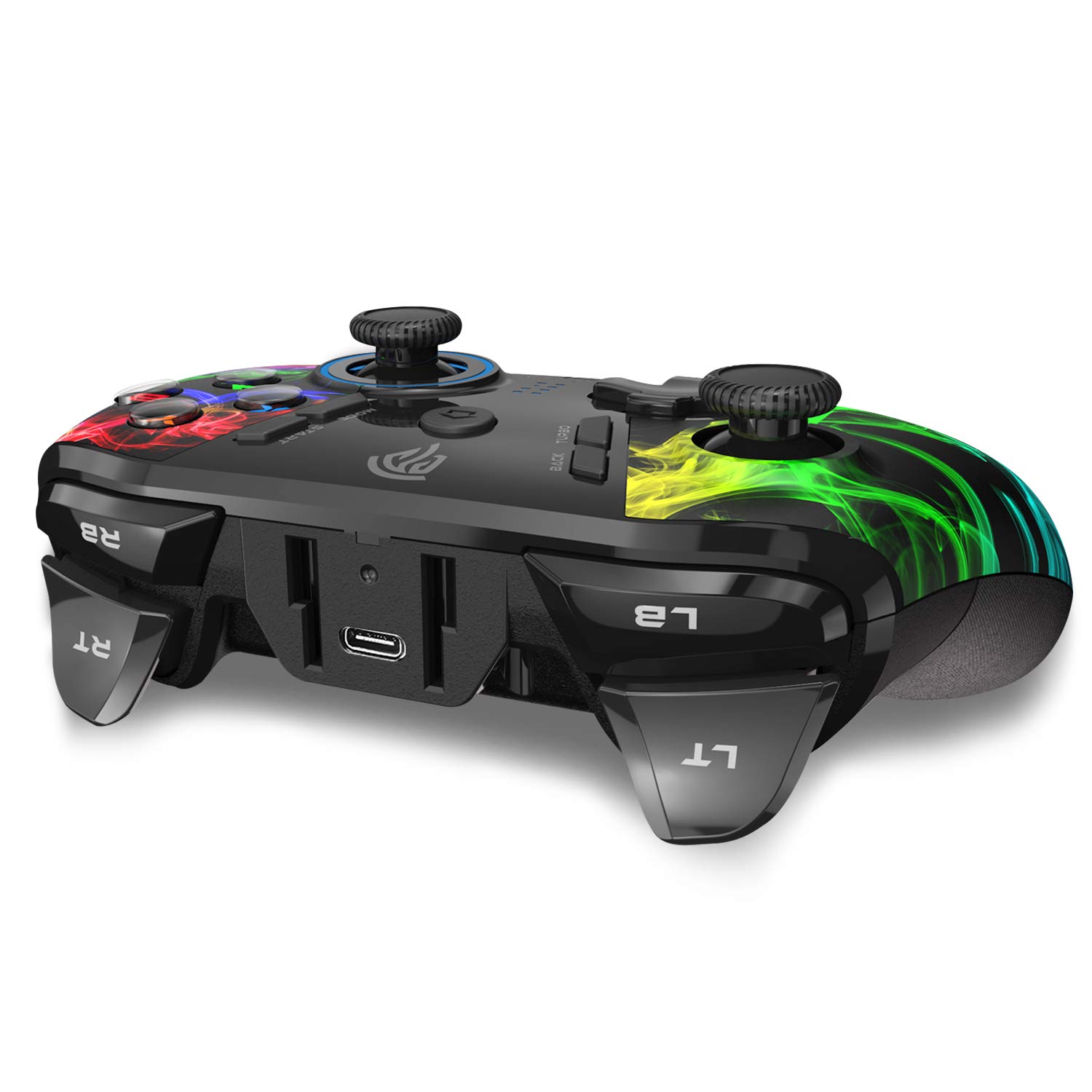 EasySMX Wireless PC Controller, Dual-Vibration Joystick Gamepad Computer Gaming Controller for PC Windows 7/8/10/11/12, Steam, Steam Deck, PS3, Switch, Android Mobile and Android TV BOX- Black