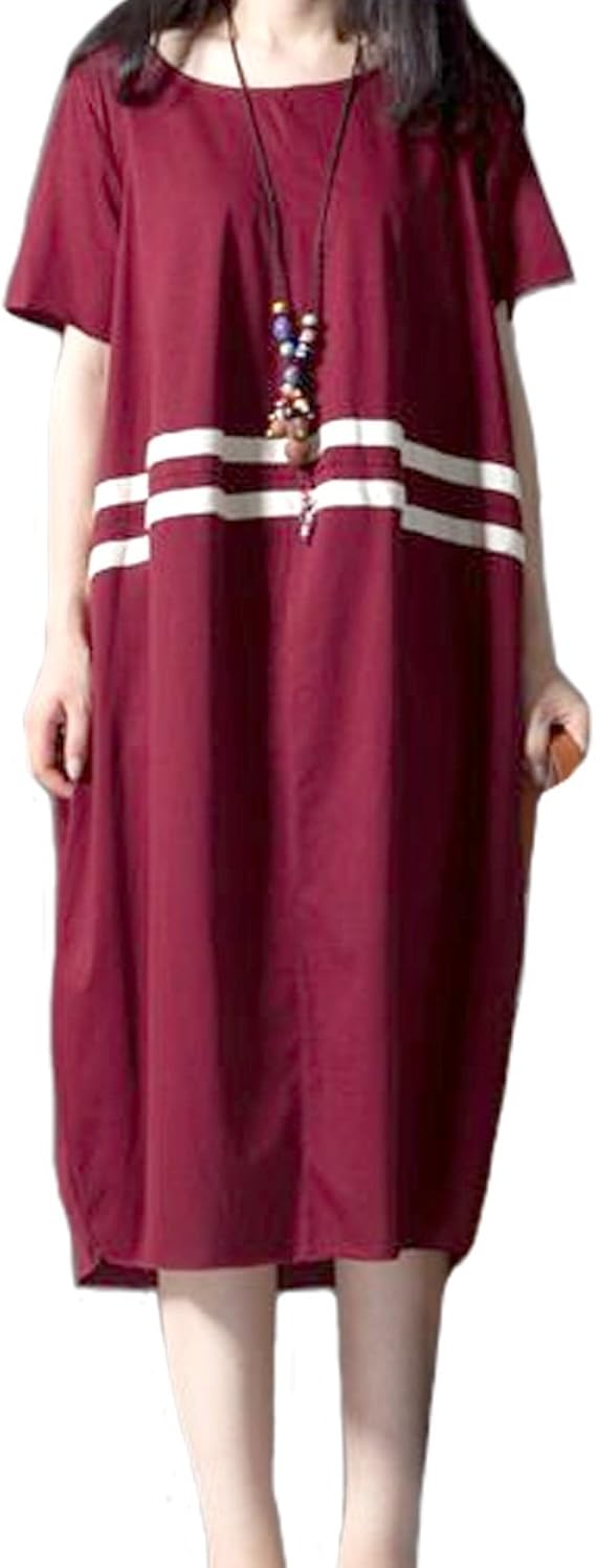 Amazon Co Jp Greenleafbaby マタニティ ワンピース 授乳口 半袖 産前産後 体型カバー 春 夏 ワインレッド Xl 服 ファッション小物