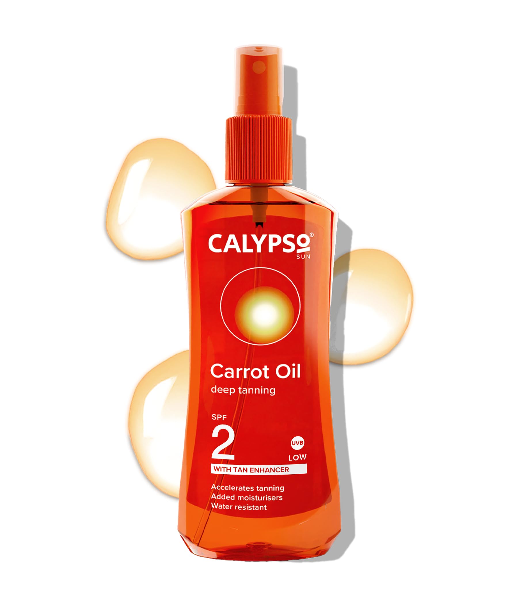 Calypso Carrot Oil Deep Tanning Spray with SPF2, 200 ml