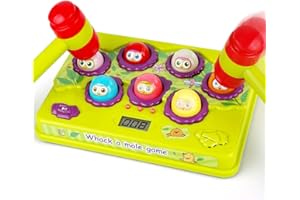 BAODLON Interactive Pound a Mole Game, Toddler Toys, Light-Up Musical Pounding Toy, Early Developmental Toy, Fun Gift for Age 3, 4, 5 Years Old Kids, Boys, Girls, 2 Soft Hammers Included