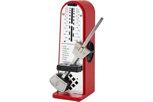 VAVEREN Mechanical Metronome Professional Metronome Practical Loud Sound Universal Metronome for Violin Drums Piano Other Instruments, Red