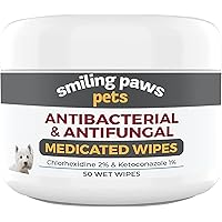 Smiling Paws Pets Pet Wipes for Dogs and Cats Cleansing and Soothing Formula