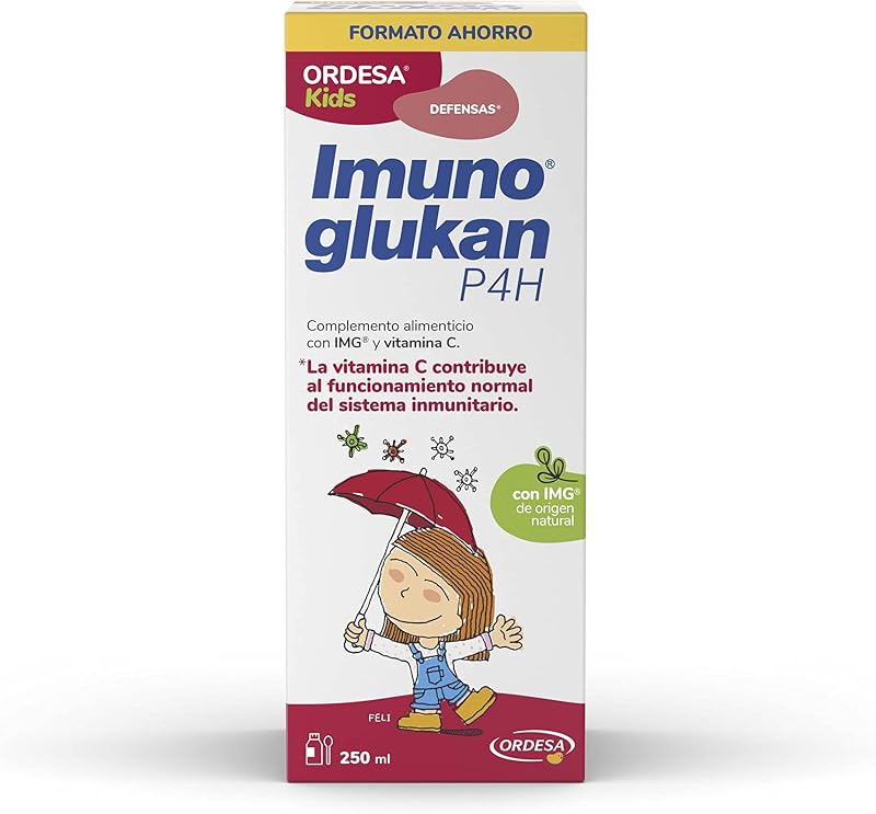 P4H Jarabe 250ml | 250ml | Complemento Alimenticio con Vitamina C para Fortalecer las Defensas de Niños para los más Pequeños y Adultos