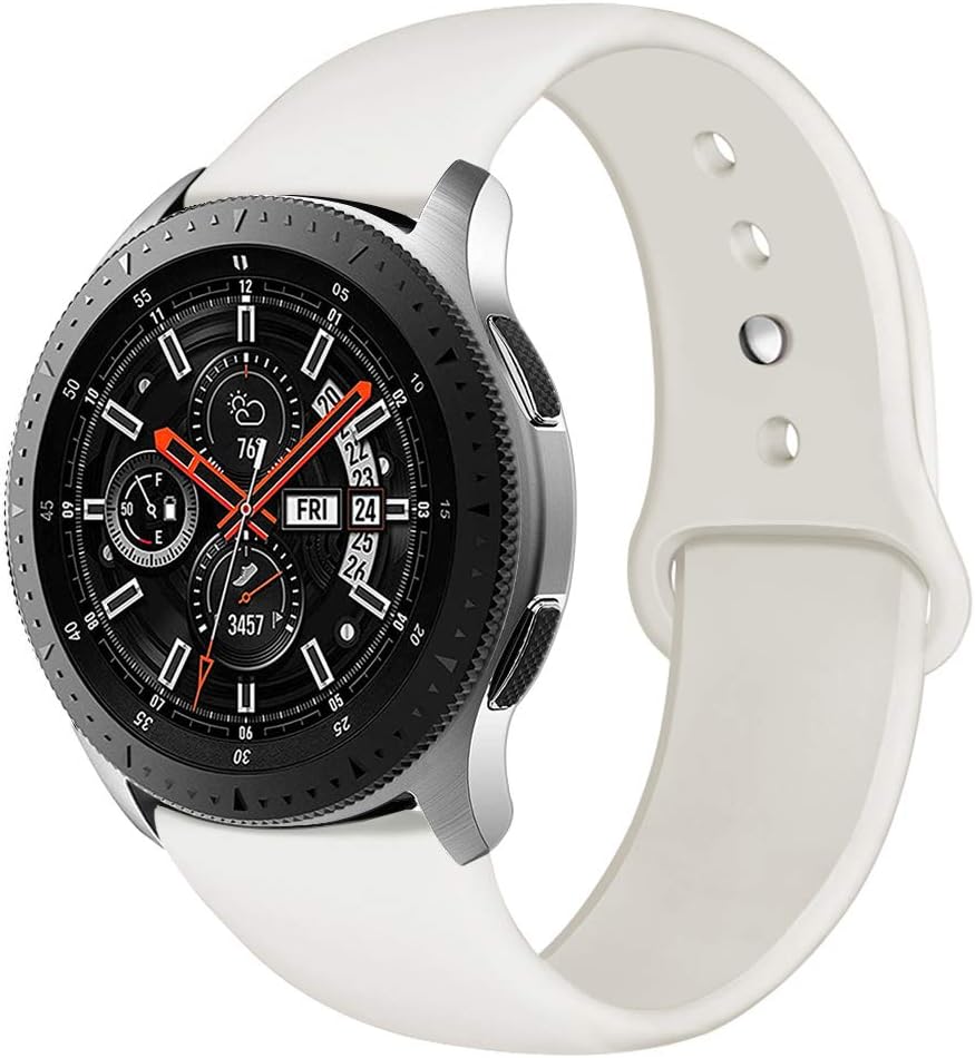 Latband Sport Straps Compatible for Samsung Galaxy Watch 46mm/ Gear S3 Classic/Frontier Watch, 22mm Soft Silicone Band Replacement Wristband for Samsung Galaxy Watch SM-R800NZSAXAR Smart Watch