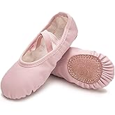 RoseMoli Ballet Shoes for Girls/Toddlers/Kids/Women, Leather Yoga Shoes/Ballet Slippers for Dancing