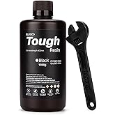 ELEGOO Tough Resin 3D Printer Resin with High Hardness, Low Viscosity, Low Shrinkage, Compatible with MSLA/LCD/DLP 3D Printers, Black 1000g