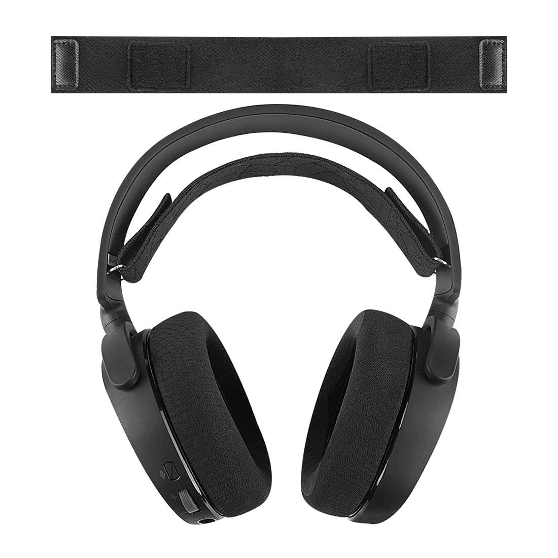 Geekria Flex Fabric Headband Pad Compatible with SteelSeries Arctis 5, Arctis 3 All-Platform Gaming Headphones, Replacement Band Repair Part (Black)