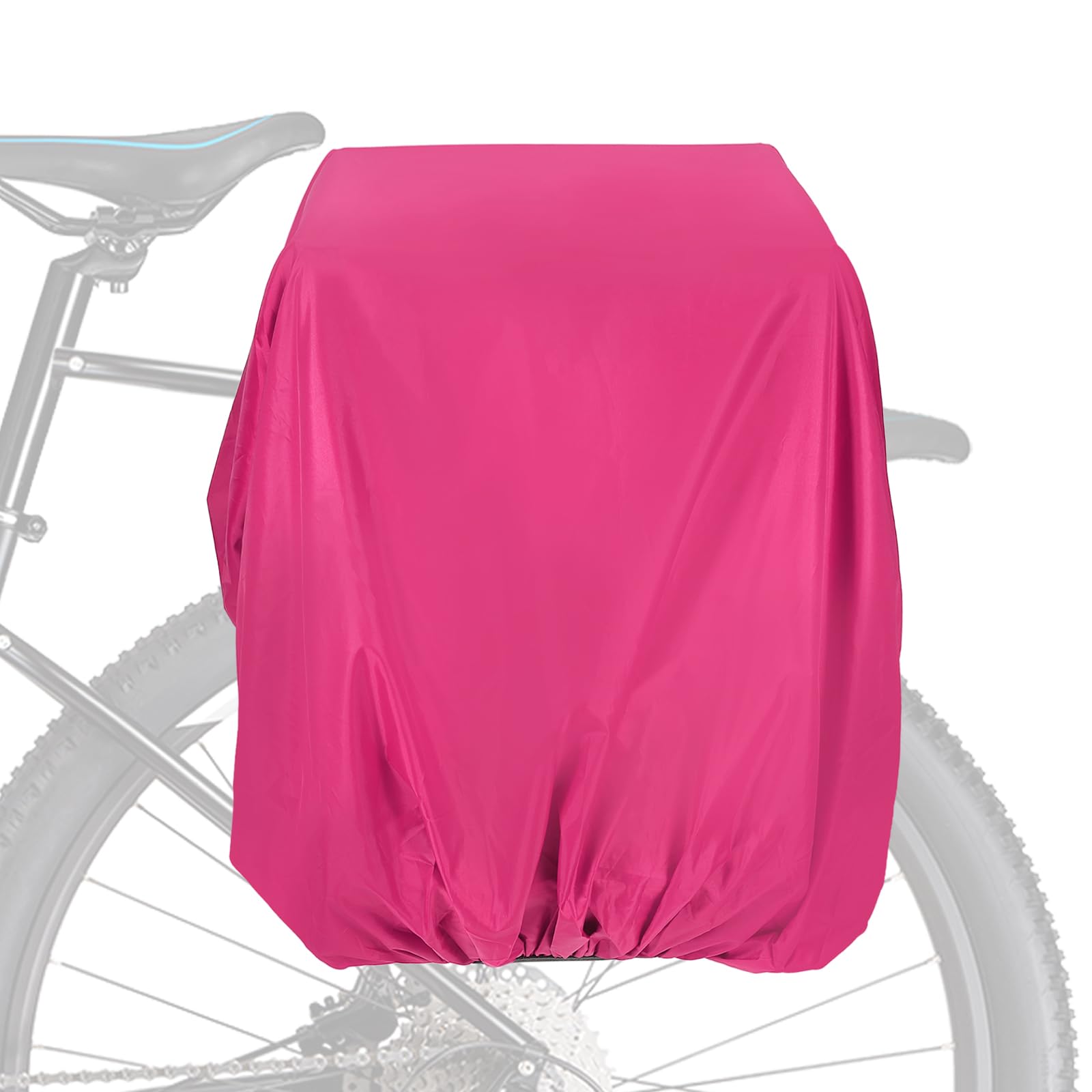 PATIKIL 100L Bicycle Rear Rack Rain Cover, Bike Trunk Rain Cover Waterproof Cycling Rain Cover for Mountain Cycling Hybrid Bike, L, Rose Red