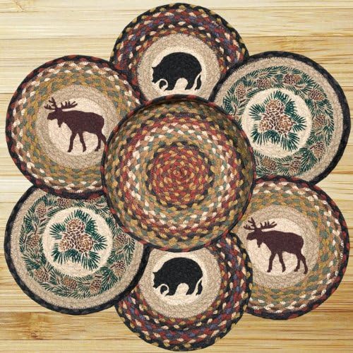 Wilderness Round Trivets in a Basket (Set of 7)