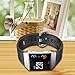 KingAcc Fitbit Ionic Bands, Soft Accessory Replacement Band for Fitbit Ionic, With Metal Buckle Fitness Wristband Strap Women Men (1-Pack, Black, Large)