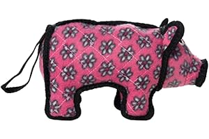 COMPANY OF ANIMALS TUFFY - World's Tuffest Soft Dog Toy - Barnyard Pig- Multiple Layers. Made Durable, Strong & Tough. Interactive Play (Tug, Toss & Fetch). Machine Washable & Floats. (Junior)