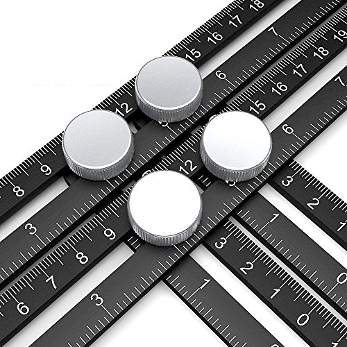 Multi Angle Measuring Ruler, Moongo Tool Premium Aluminum Alloy Ultimate 836 Template Tool/Layout Tool Measurement Unique Gifts Tools for Men, Handymen, Builders, Craftsmen, DIY-ers - Thumbnail 3