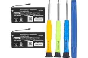 JUBOTY 2 Packs 600mAh HAC-006 Battery, Ultra-High Capacity High Performance Li-Ion Replacement Battery for Nintendo Switch Joy-Con Model HAC-015/HAC-016 Game Console Controller (Black, HAC-006, A)