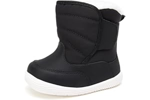 BMCiTYBM Baby Boy Girl Snow Boots Waterproof Winter Warm Booties Nonslip Lightweight Outdoor Shoes for First Walkers 6 9 12 18 24 Months(Infant/Toddler)