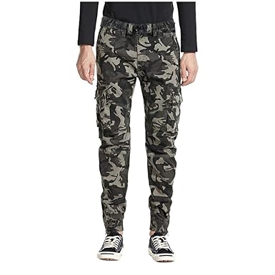 Pantalones Vaquero Para Hombre Camuflaje Pantalones Casuales Moda