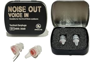 INDESIGN Shooting Ear Protection - Upgraded Noise Reduction Tactical Earplugs, Advanced Filter Technology Ear Plugs, Earplugs for Outdoor Shooting Range, Firing Range, Hunting, Concerts, 1 Pair