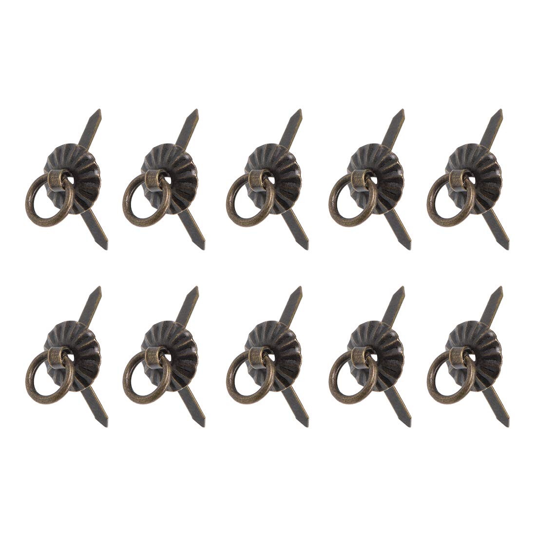 sourcing map 20Pcs Small Ring Pulls Handle for Decorative Jewelry Box Chest Drawer Cabinet