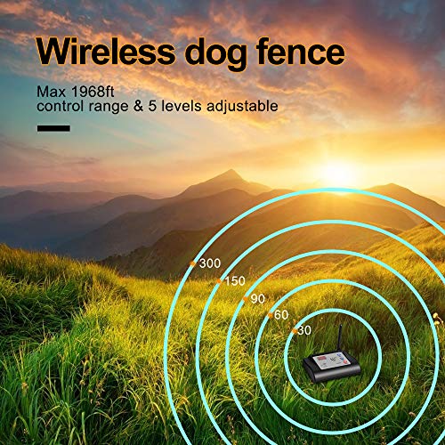 KAROTEZH Electric Fence for Dogs Collars, Wireless Electric Dog Fence