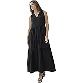 Pact Organic Cotton Women's Ruffled Maxi Dress