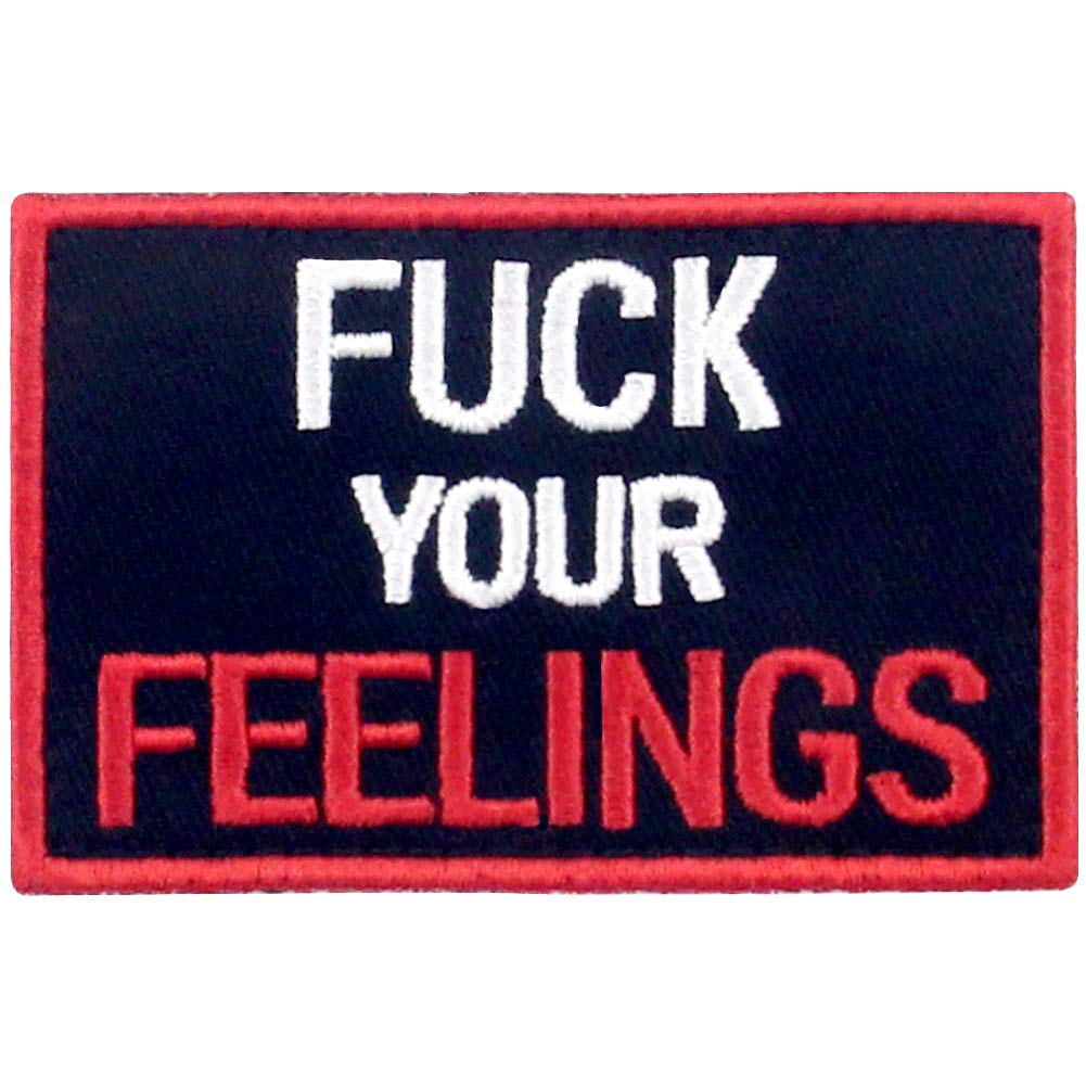EmbTao F*** Your Feelings Tactical Patch Embroidered Morale Applique Fastener Hook & Loop Emblem