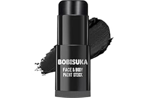 BOBISUKA Black Face Body Paint Stick, Eye Black Sticks for Sports Baseball Softball Football, Waterproof Eyeblack Painting Kit for Halloween Skeleton Skull SFX Cosplay Special Effects Costume Makeup