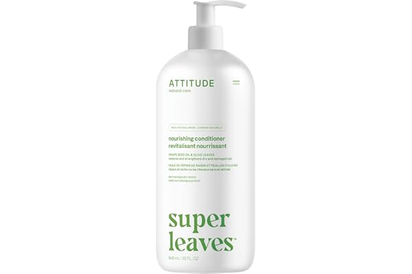 ATTITUDE Nourishing Hair Conditioner, Made in Canada, For Dry and Damaged Hair, Naturally Derived Ingredients, Vegan Detangle