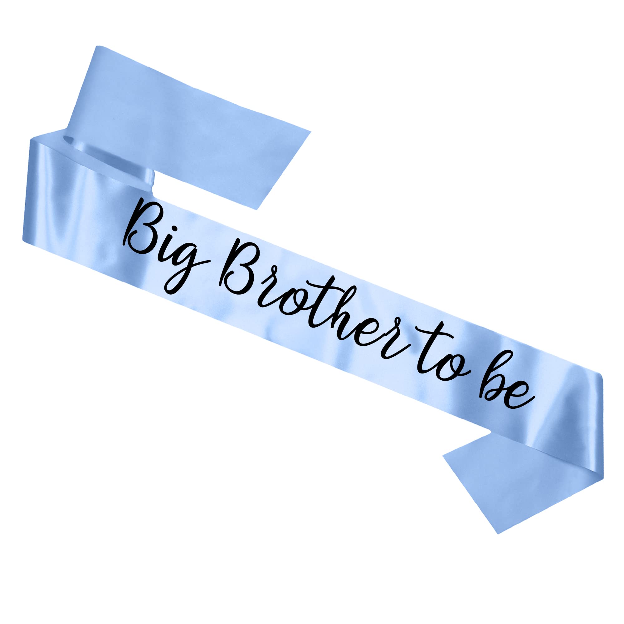 My Pretty Little Gifts Big Brother to Be - Sister sash | Baby Blue & Pink Older Sibling New Shower Gender Reveal Pregnancy Announcement (Big Blue)