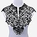 USJee 1 Set (Front and Back) Black Embroidered Lace Patches for Wedding Dress Applique Collar Decor