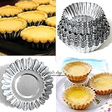 4 Sizes 20pcs Egg Tart Aluminum Cupcake Cake Cookie Mold Lined Mould Tin Baking Tool by XCL