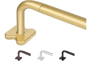 Blackout Curtain Rods for Windows 35 to 60 Inch, USFOOK Gold Wrap Around Curtain Rod, Room Darkening Drapery Rods