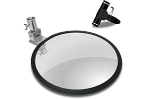GLOBAL CARE MARKET Under Vehicle Inspection Security Mirror – Large Under Car Search Convex Mirror Couple to 3/4-in Threaded Poles for Check on Checkpoints, Airports, Hotels, Clubs, Police Sheriff and Milita Base.