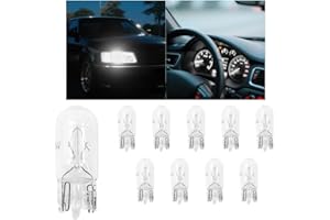 XINLIYA 10PCS Car 194 LED Light Bulb, 12V 5W T10 Vehicle License Plate Landscape Lighting Bulb, Automotive Wedge Dome Map Doo