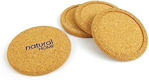 Natural Home Decor Cork Coaster, Set of 4