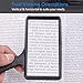 Rectangular Handheld Magnifier Magnifying Glass (3X Magnification) - Easy to Store/Carry - Large Horizontal Viewing Area for Reading Small Prints & Low Vision