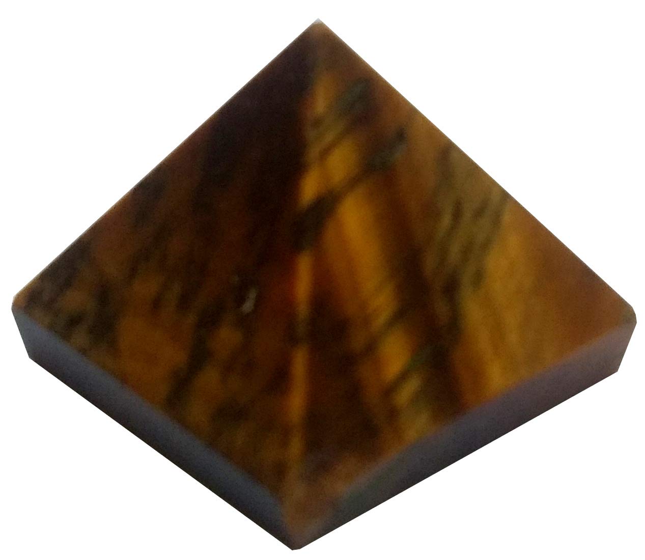 Purpledip Tiger Eye Stone Pyramid: Reiki Healing Divine Spiritual Crystal (11931)