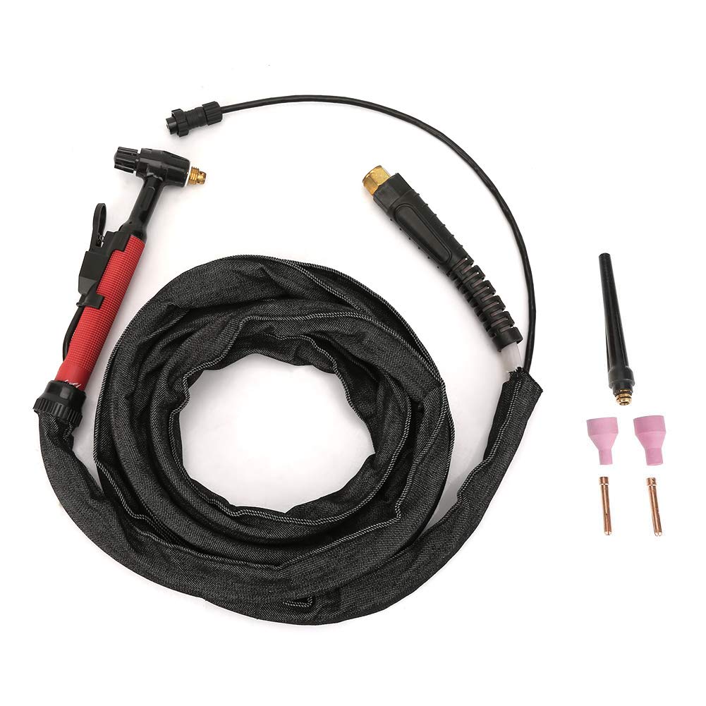 TIG Welding Torch Kit, M16*1.5mm Tig Welding Torch Air Cooled Welder Tig Welding Torch Kit for QQ150 3.7m/12ft Shield Cup Electrode M16 Set