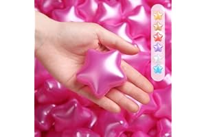 TRENDPLAY Ball Pit Balls Star Ball for Ball Pit -Plastic Ball Different Shapes Non-Toxic Crush Proof Play Balls Play Tent Pool Playpen Christmas Party Decoration
