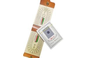 Guijinhao Classic Cribbage Game Personalized Travel Cribbage Board Set, Classic Game with Full Deck of Cards and 6 Pegs for G