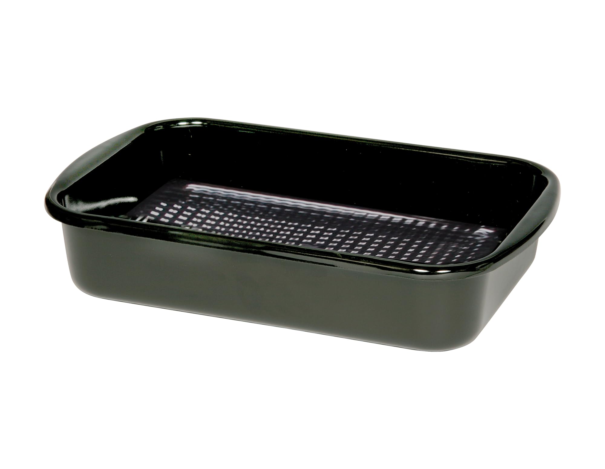 Riess Classic - Fry- and Baking Pans Grill Pan with Waffle-Floor, Diameter-35 cm Black