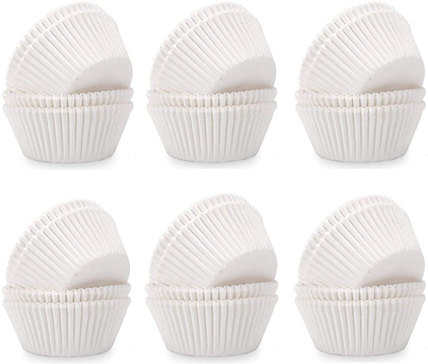 Cupcake Cases x 500 Pack White Cake Cases Baking Cases 45gsm for Cupcakes Cakes Muffin Fairy Bun Cases Professional Paper Baking Cups Cupcake Liners Cake Cases for Baking Cup Cake Cases bun Cases