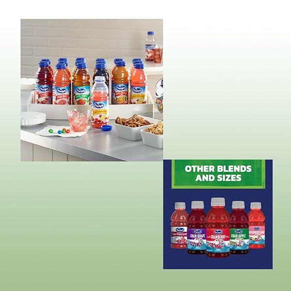 OCEAN SPRAY ENERGY CRAN-POMEGRANATE JUICE DRINK 10 FL OZ PLASTIC BOTTLES 24 PACK