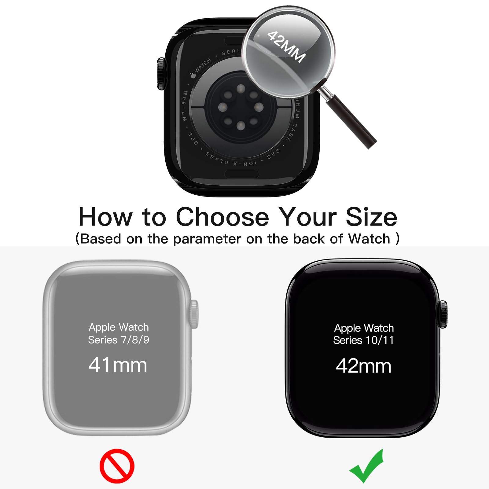 Plated Case with Screen Protector for Apple Watch Series 11 / 10 42mm, 2 Pack