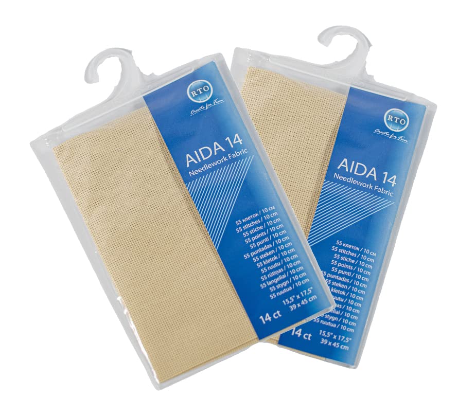 Mouldmaster Aida 14 Count Beige Pack of Two, 39cm x 45cm