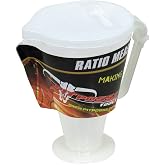 Pit Posse PP3318 Measuring Cup for Oil - Racing Utility Jug - 2 Stroke Oil Engine Fluid Utility Can - 16:1 to 70:1 Premixed Ratio Engine Fluids - CC &amp; OZ Measuring Marks - Debris-Free Cap