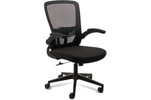 KLASIKA Desk Chairs with Wheels, Ergonomic Mesh Office Chair Adjustable Height and Swivel Lumbar Support Home Office Chair with Flip Up Armrests (1PK)
